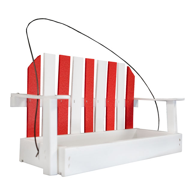 Amish Made Recycled Plastic Swing Seed Feeders, Red, 2 Pack
